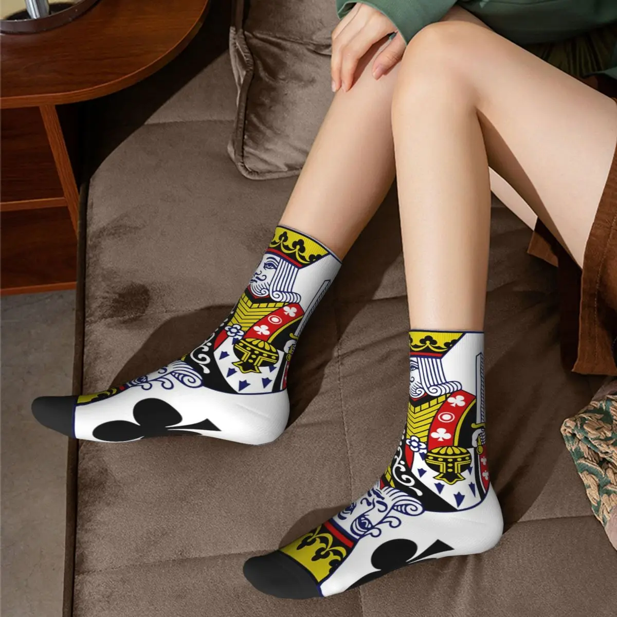 King Of Clubs Playing Card Adult Socks,Unisex socks,men Socks women Socks