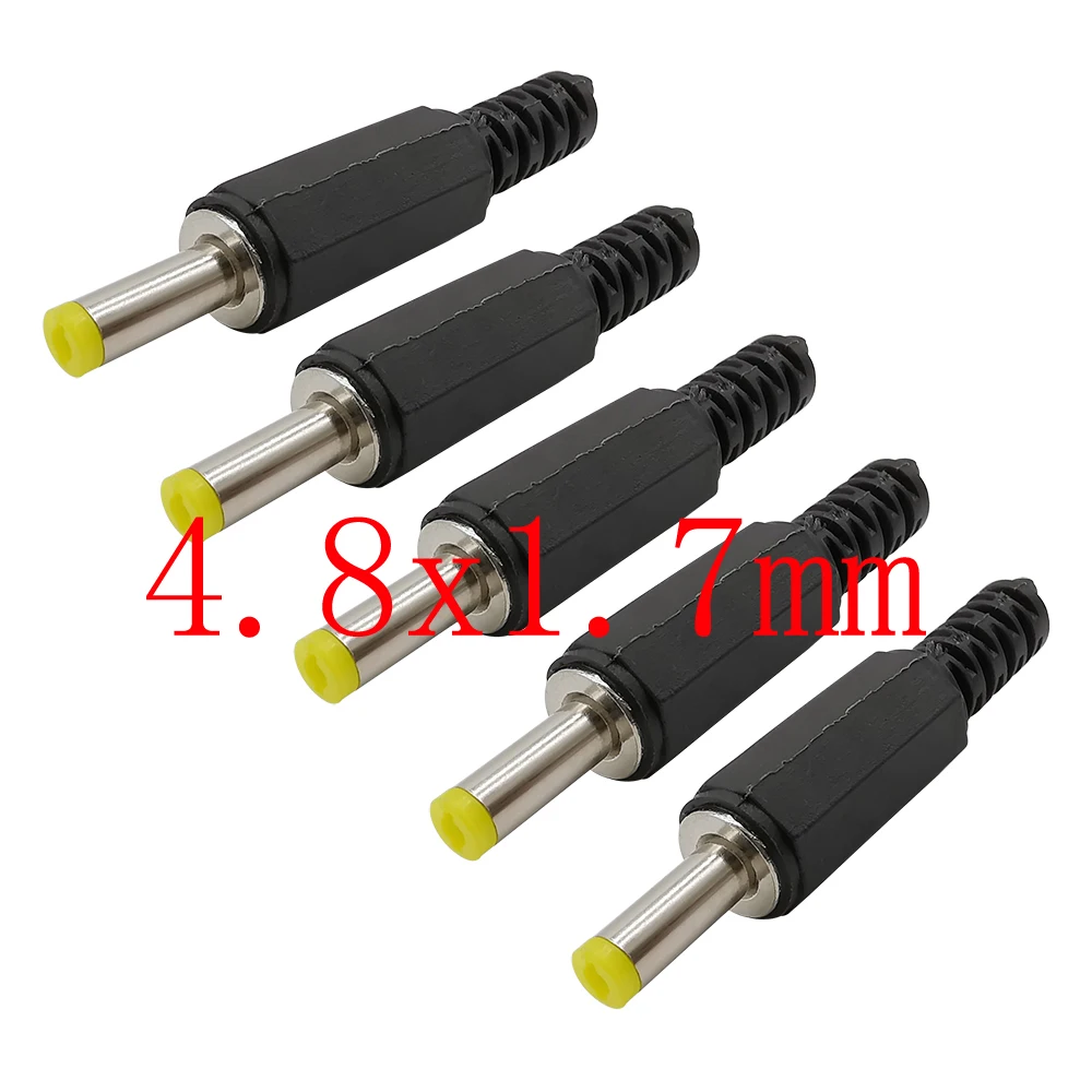 

Желтый 4,8x1,7 мм разъем питания постоянного тока штекер 4,8*1,7 мм штекер источника питания постоянного тока Jack припой сварочный провод DIY разъем...