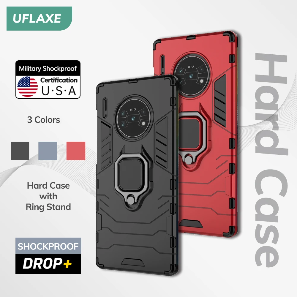 UFLAXE Original Shockproof Case for Huawei Mate 30 / 30 Pro Back Cover Hard Casing with Ring Stand