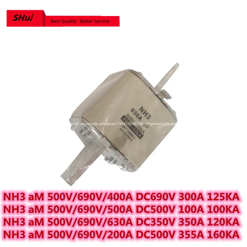 NH3 400A500A 630A 200A DC Быстрый Предохранитель NH2 aM 500V/690V/400A gG 500V/690V/200A