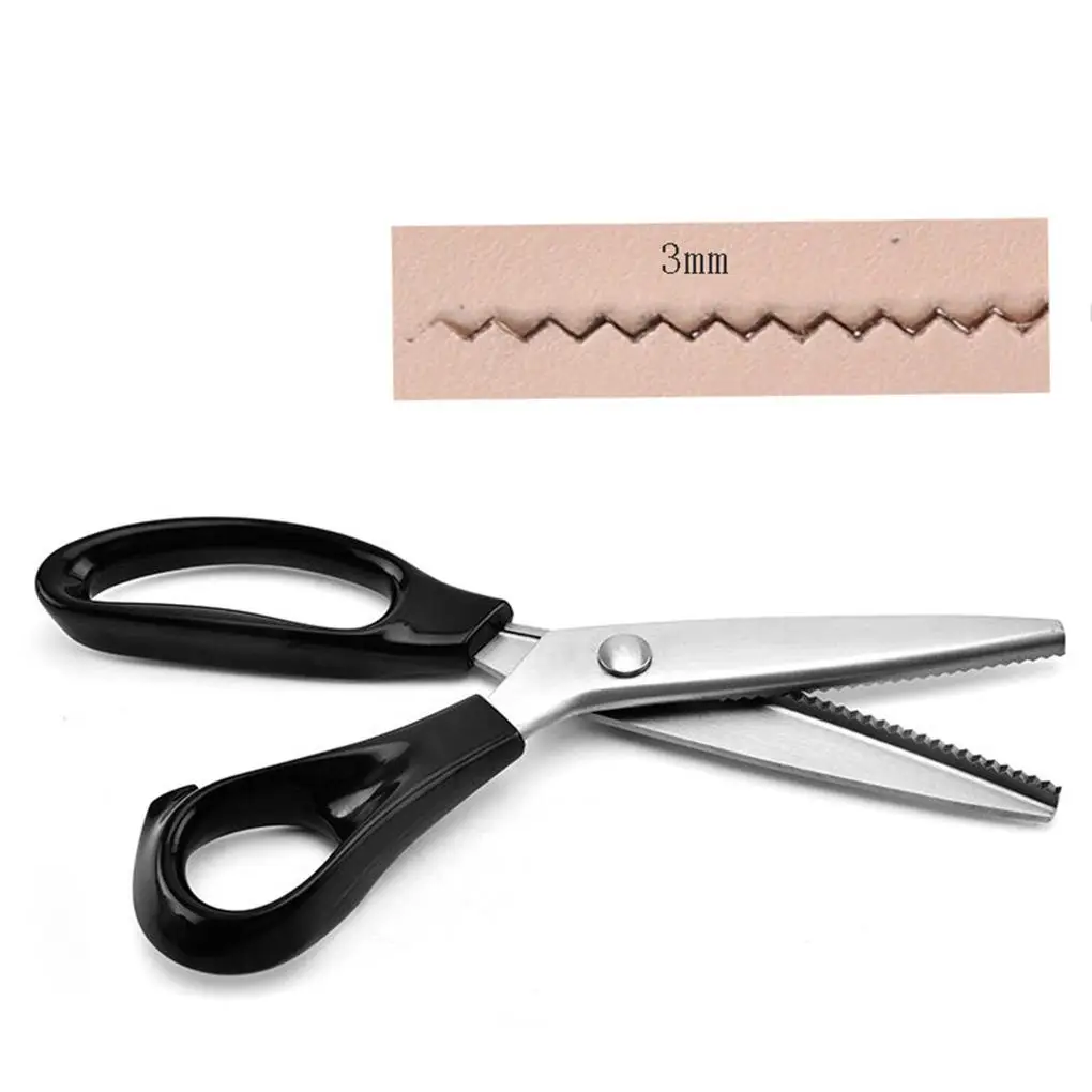 

High Quality 1PC Dressmaking Shears Home Sewing DIY Tailor Stainless Steel Pinking Scissors Edge Trimming Tool