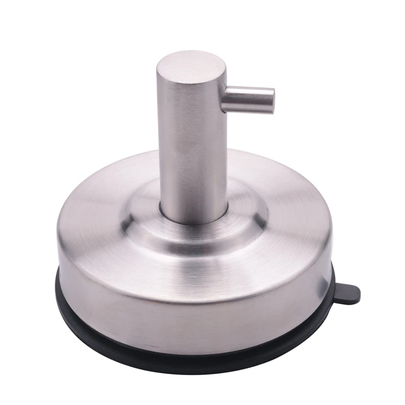 

Waterproof Strong Vacuum Suction Cup Hanger Stainless Steel Wall Hook Bathroom Silver
