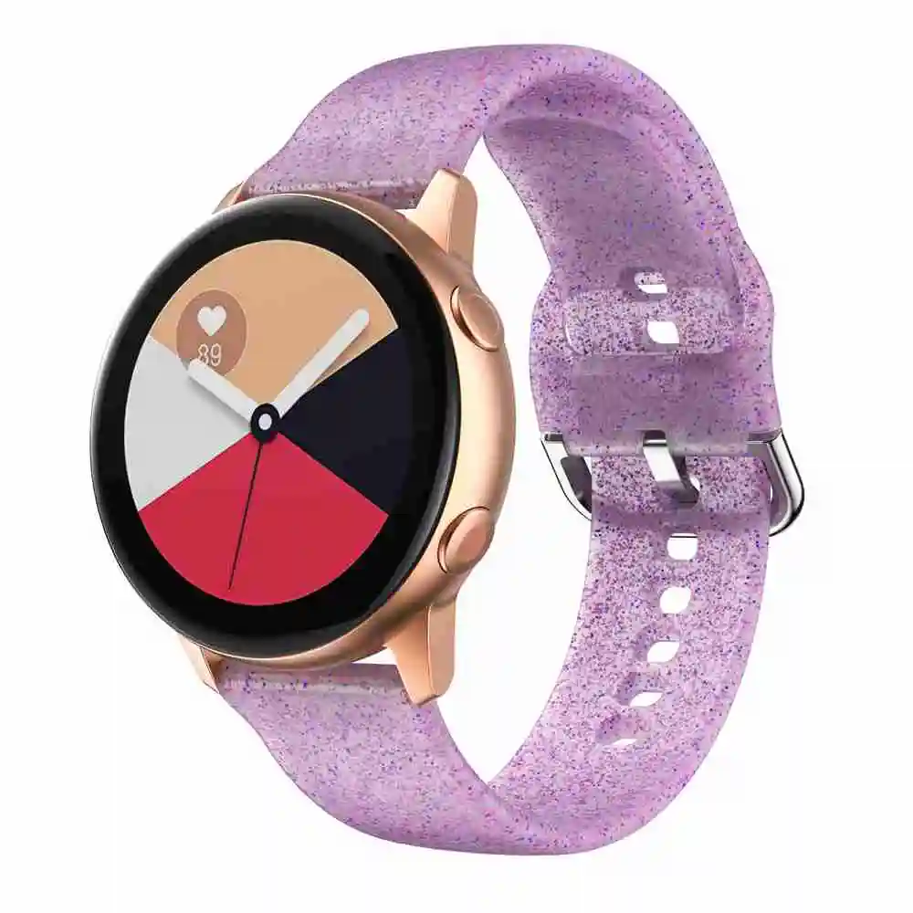 

Ремешок силиконовый блестящий для Galaxy Watch 4, 40/44 мм, 20 мм