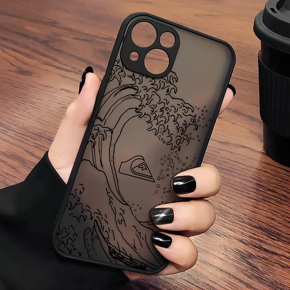 New Art Surfing q-quiksilverS Phone Case For iPhone16 15 14 13 12 11 Mini Pro Max X XR XSMax Plus Matte Transparent Back Cover