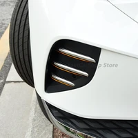 for volkswagen vw id 4 id4 id 4 2021 2022 car front bumper fog light lamp grill eyebrow eyelid decoration strip accessories
