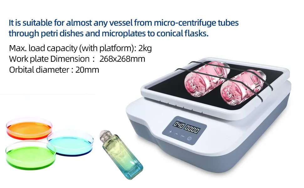 IKEME лабораторный инструмент орбитальный шейкер с ЖК-дисплеем регулируемая