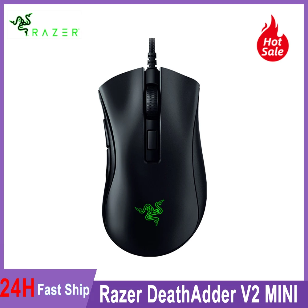 

Razer DeathAdder V2 MINI Wired Gaming Mouse 8500DPI Optical Sensor PAW3359 Chroma RGB Ergonomic Mice With 6 Programmable Buttons