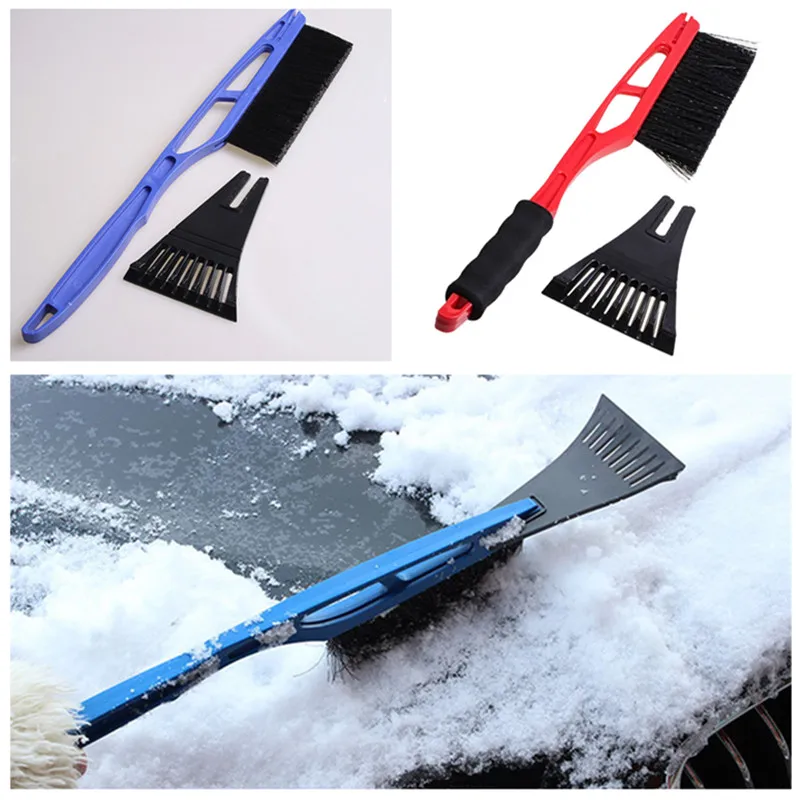 

Multifunction 2-in-1 Car Ice Scraper Snow Remover Shovel Brush Window Windscreen Windshield Deicing Cleaning Scraping Tool