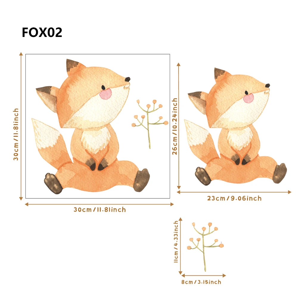 

Настенная наклейка лиса ПВХ