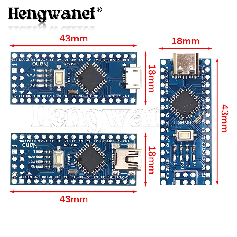 

Type-C USB Nano 3.0 With Bootloader Compatible Nano 3.0 Controller For Arduino CH340 USB Driver 16Mhz Original IC ATMEGA328P