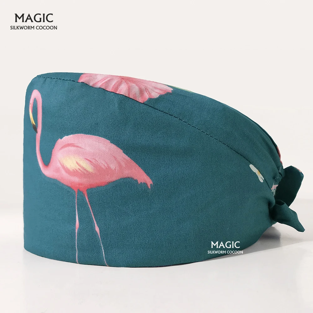 

High Quality Breathable Elastic men and women operating room caps nurse Surgical medical hats scrubs doctor pharmacy work caps