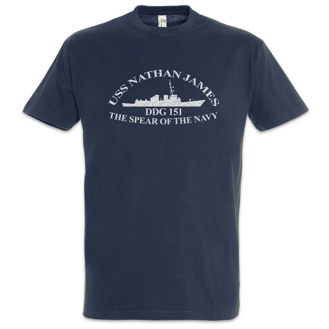 

The Spear of The Navy- USS Nathan James Destroyer The Last Ship T Shirt New 100% Cotton Short Sleeve O-Neck Casual Mens T-shirt