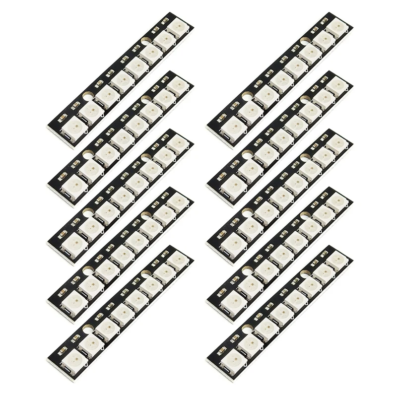 

10 шт. 8 бит WS2812 5050 RGB СВЕТОДИОДНАЯ встроенная полноцветная макетная плата