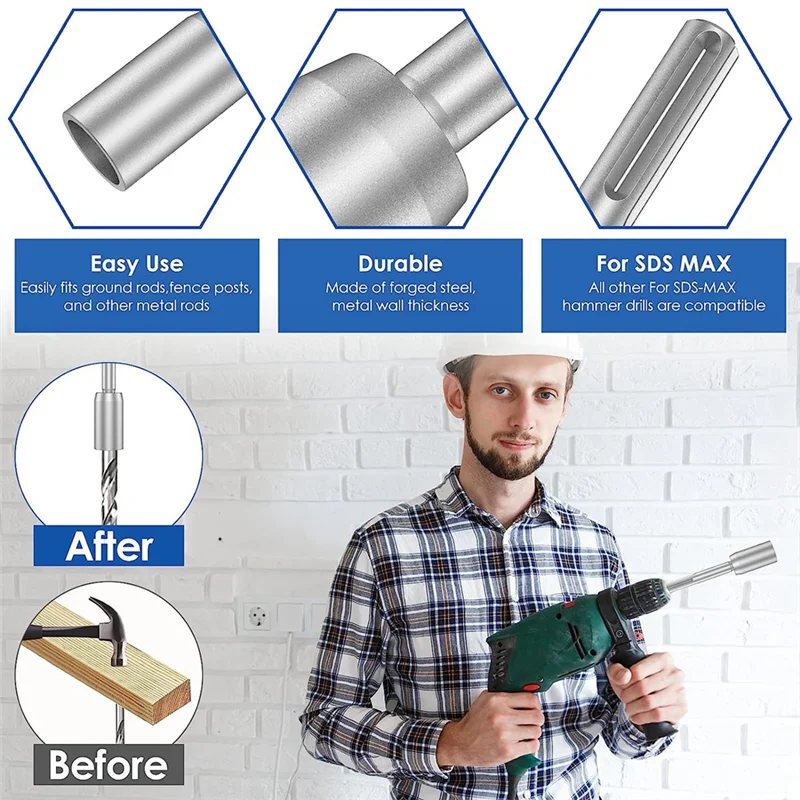 Отвертка для заземляющего стержня SDS-Max сверхмощная стальная отвертка сверл