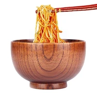 japanese style wooden bowl original soup salad rice tableware home wood kitchen container bowls noodles eating bowl food f6b6