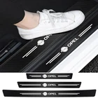 4 шт. защитные наклейки на порог двери автомобиля, грязные наклейки против царапин для Opel Corsa Astra Insignia Vectra Zafira Meriva Mokka Grandland