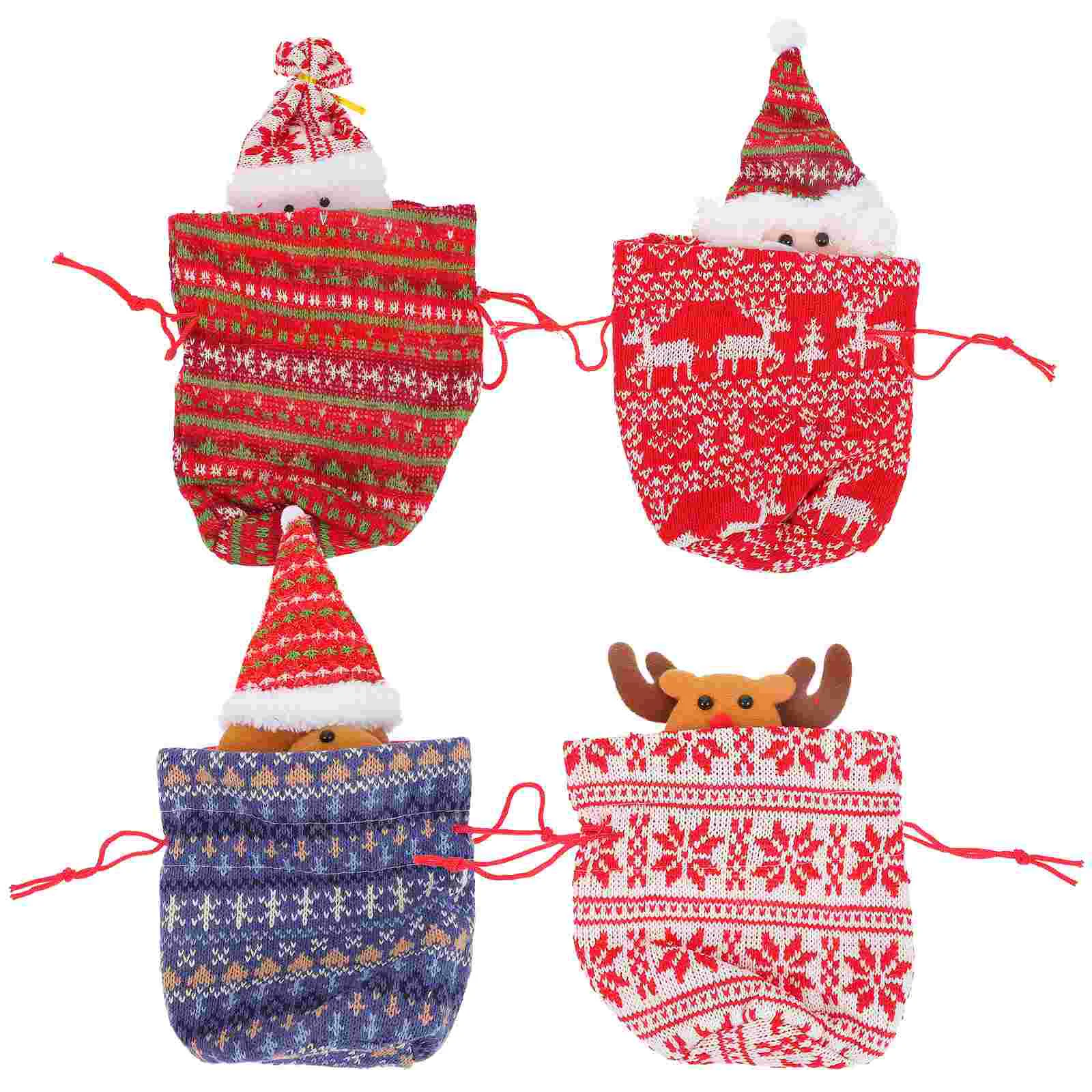 

Christmas Gift Packagingcandy Storage Snack Wrappingoversized Knitting Drawstring Supplies Biscuits Sacks Large Huge
