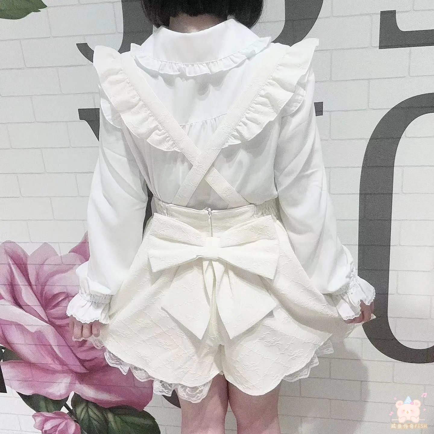 Lace Detachable Strap Shorts All-Match Japanese Style Fashion Casual Shorts Sweet Summer Shorts for Women