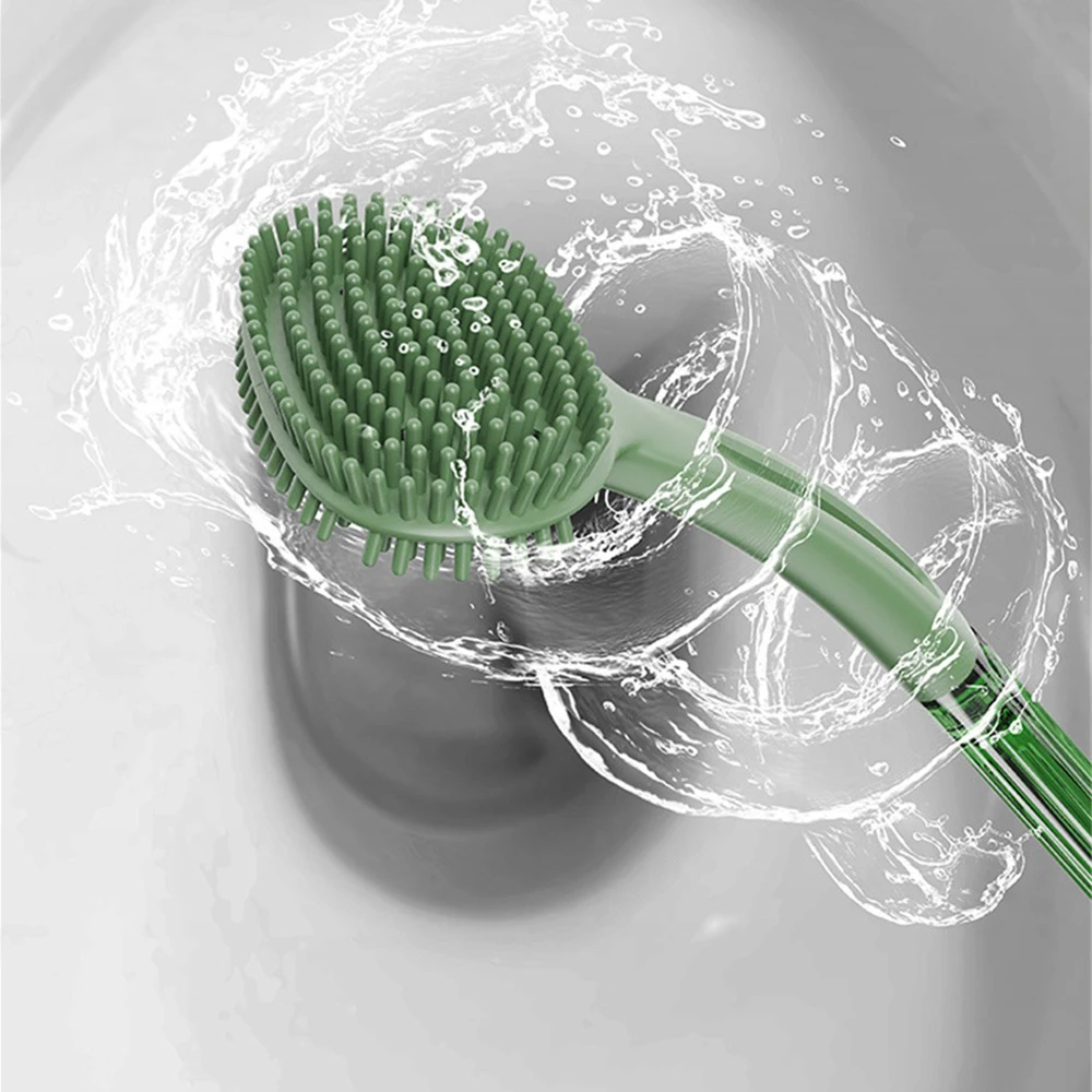 

Toilet Cleaning Brush Creative Crystal Toilet Brush Bathroom WC Toilet No Dead Angle Cleaning Toilet Brush Soft Brush Tools