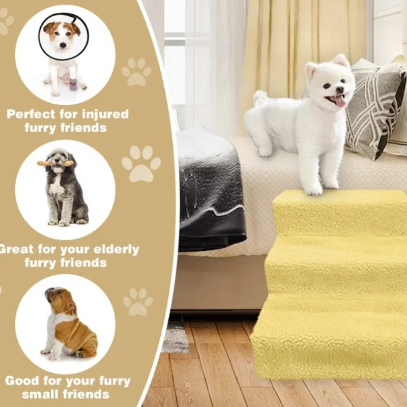 Нескользящая плюшевая тканевая лестница для домашних животных маленькие собаки