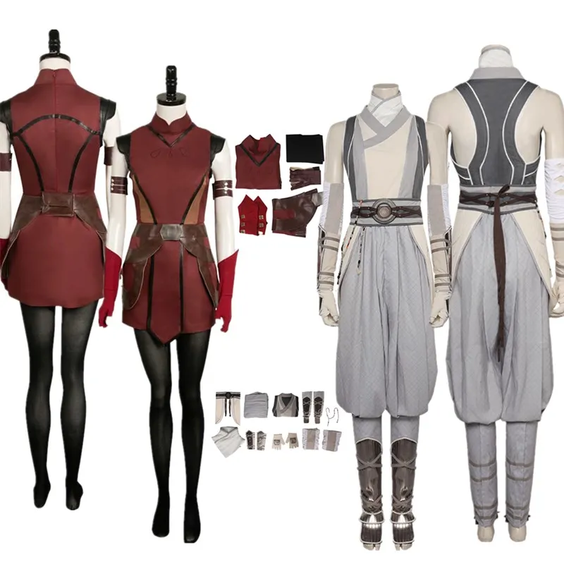 ТВ фантазия Асока Косплей Костюм для взрослых женщин топ брюки перчатки Пояс