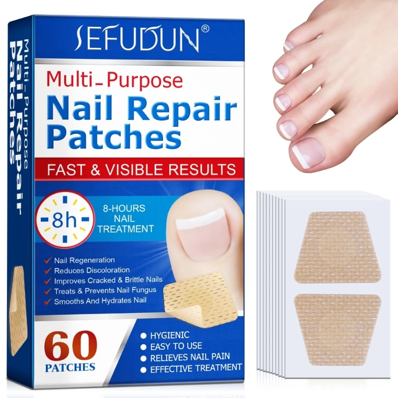 

60pcs/box Repair Damaged Nails Non Irritating Toenail Fingernail Renewal Patches Drop Shipping