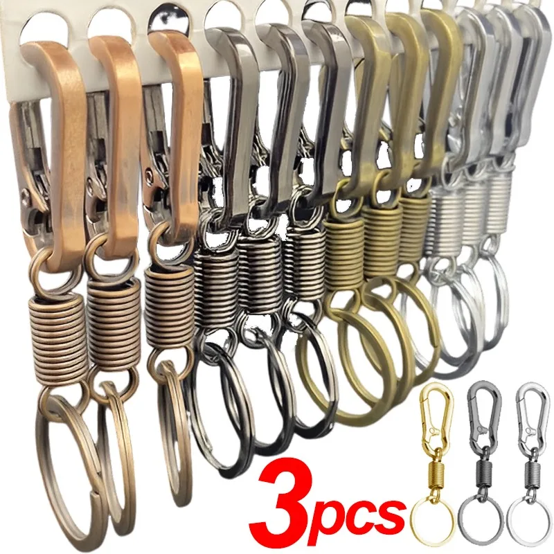 1/3 шт. Выдвижная пружинная Пряжка для ключей из нержавеющей стали карабин брелок