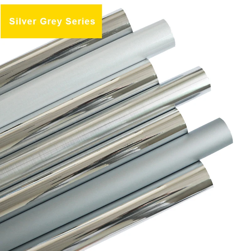 

Silver Mirror Stainless Steel Self-adhesive Metal Furniture Decoration Paste Thickened Wallpaper Refrigerator Home Decoration