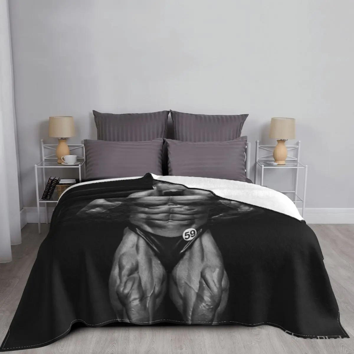 Сверхмягкое Флисовое одеяло с микроволокном для бодибилдинга Криса буmstead или