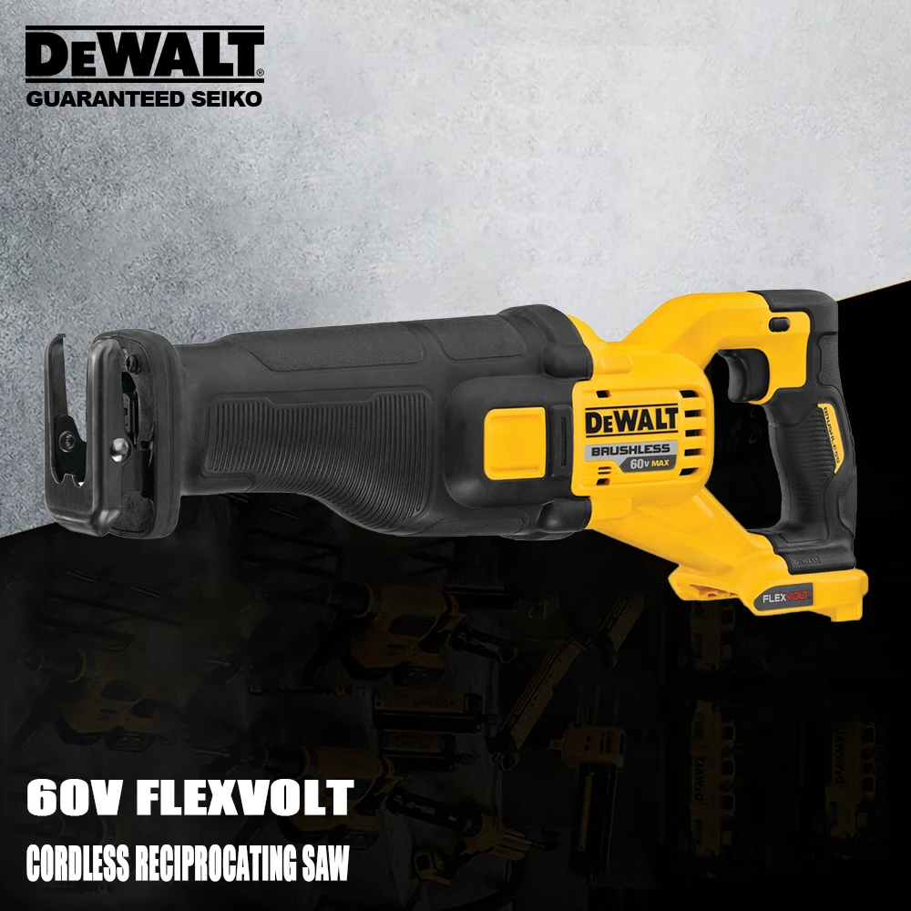 DeWALT FlexVolt 60v Cordless Reciprocating Saw Rechargeable DCS389 3000spm Steoke 28.6mm for Wood PVC Steel Cutting Univeral 54v