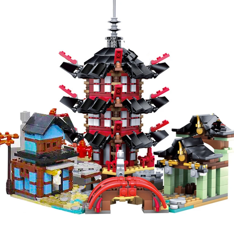 

737+pcs city Sets Airjitzu Temple DIY Building Block birthday gifts Toys for Children