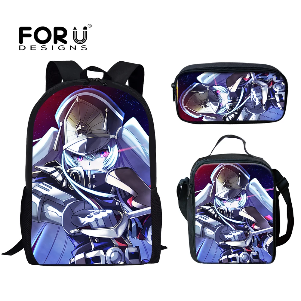 Дизайнерский повседневный рюкзак для девочек FORUDESIGNS с рисунком аниме Re: Creator, 3 комплекта, новые школьные сумки для подростков, вместительная...