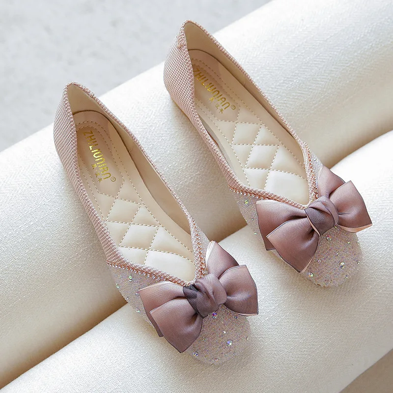 

Large Size 42 43 Women Shoes Spring Autumn New Fashion Butterfly-Knot Fairy Square Toe Women Flat Shoes Shallow Mary Jane Shoes