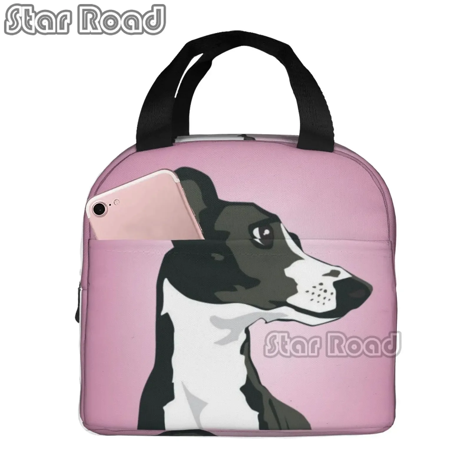 Забавная изолированная сумка для ланча Greyhound женщин герметичная щенков