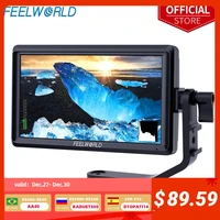 feelworld s55 5 5 inch ips on camera field monitor video focus assist 1280x720 support 4k hdmi input dc output for gimbal rig
