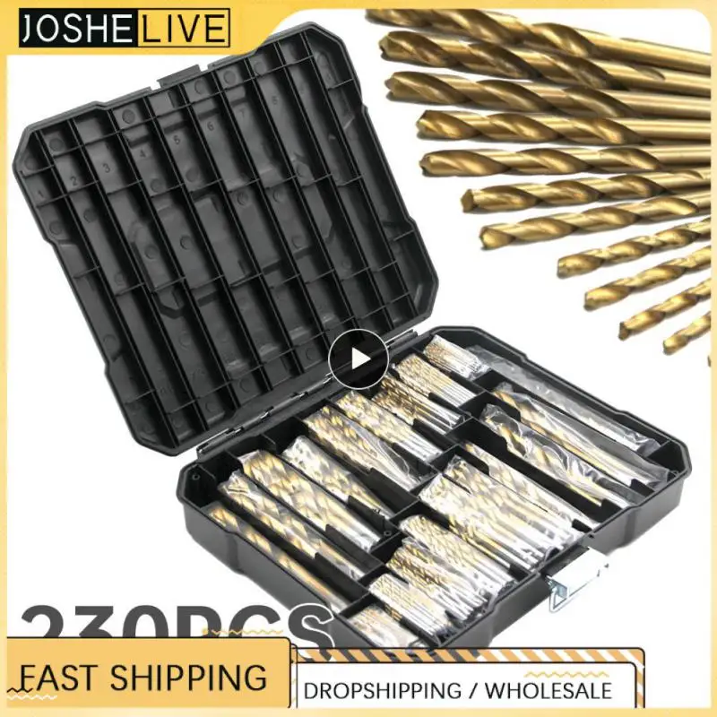 

Sharp Milling Cutter Tools Metalworking Bit For Cutting Drilling Slotting Titanium Coated Hss Drill Bits Set Tool Power Tools