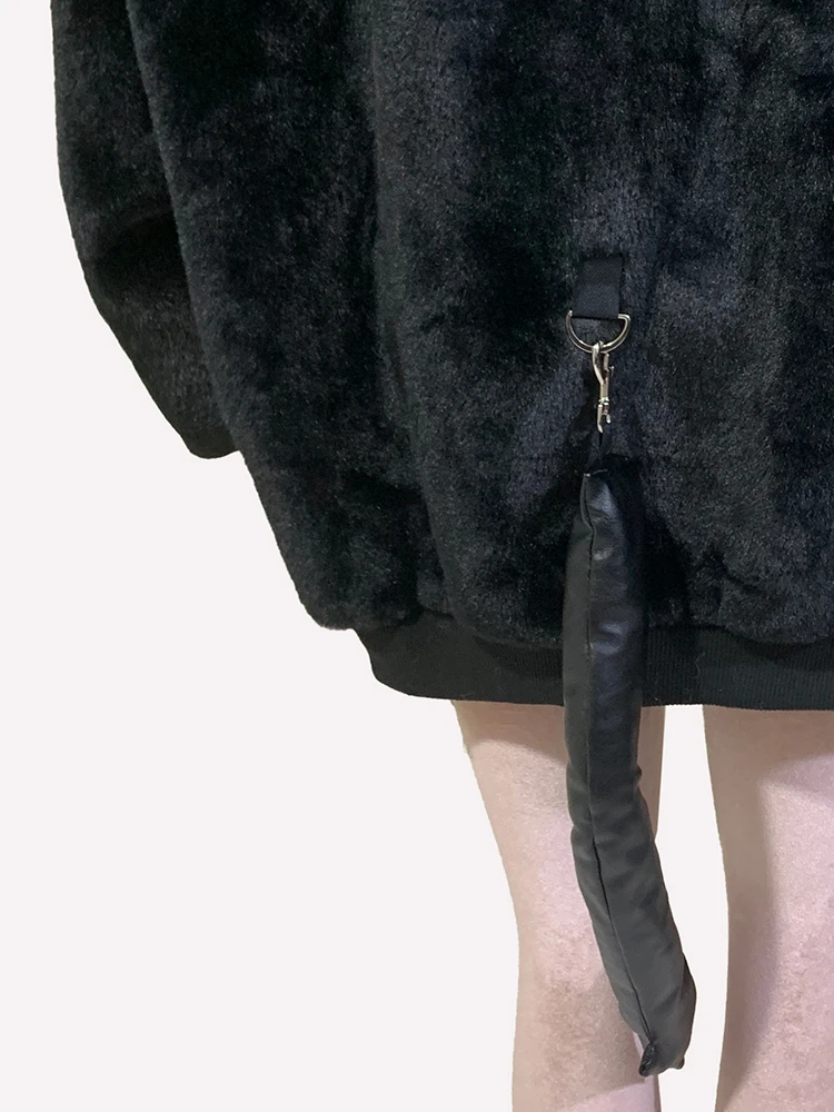 Nerazzurri осень зима холодная густая теплая мягкая черная пэчворк шуба из