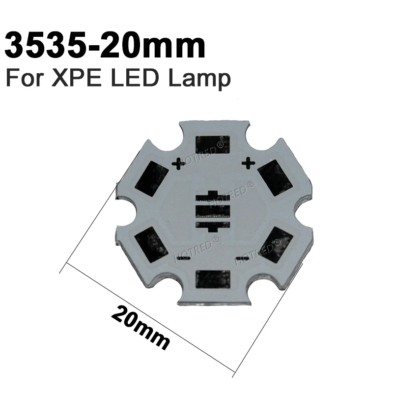 

Светодиодная печатная плата HotRed 1W 3W XPE 3535 XLM 5050 RGB