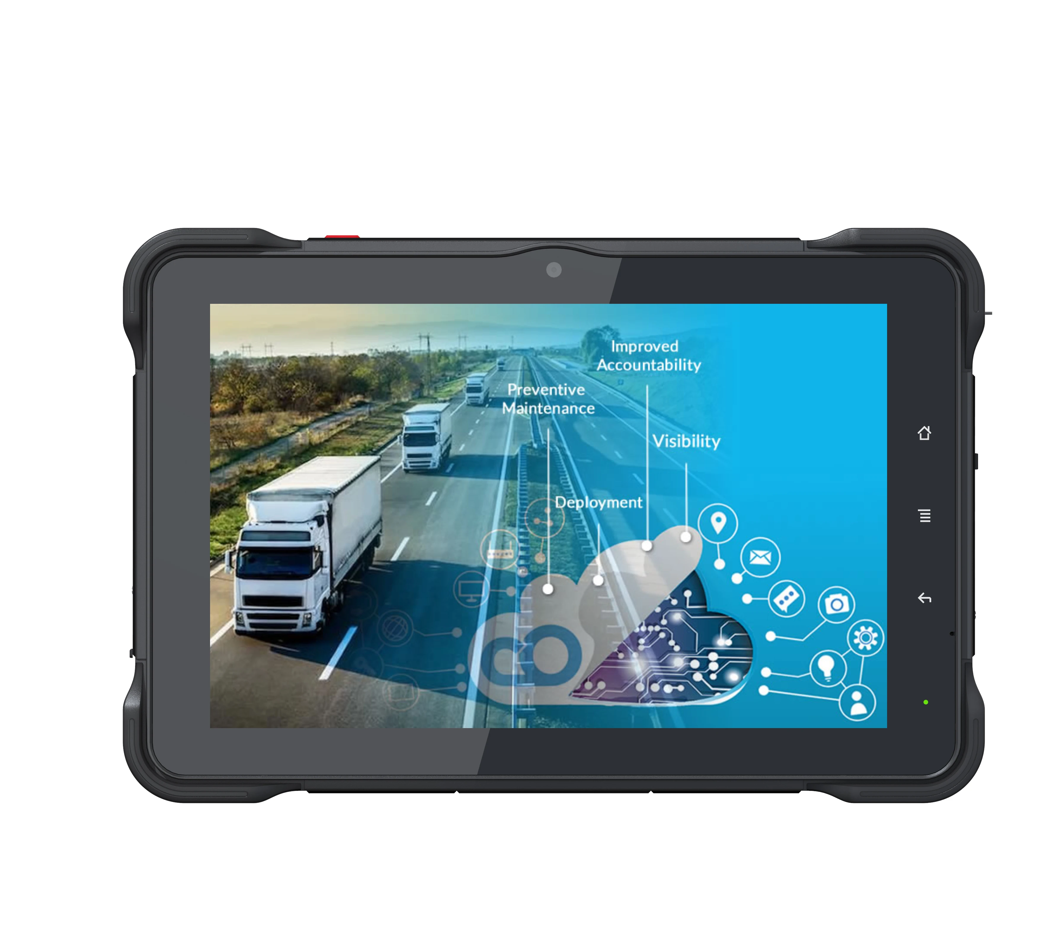 Фото 10-дюймовый защищенный планшетный ПК на Android с GPS, 4G/WiFi/BT, RS232, IP67, 1000 нит, 8000 мАч, восьмиядерный процессор для управления автопарком №3