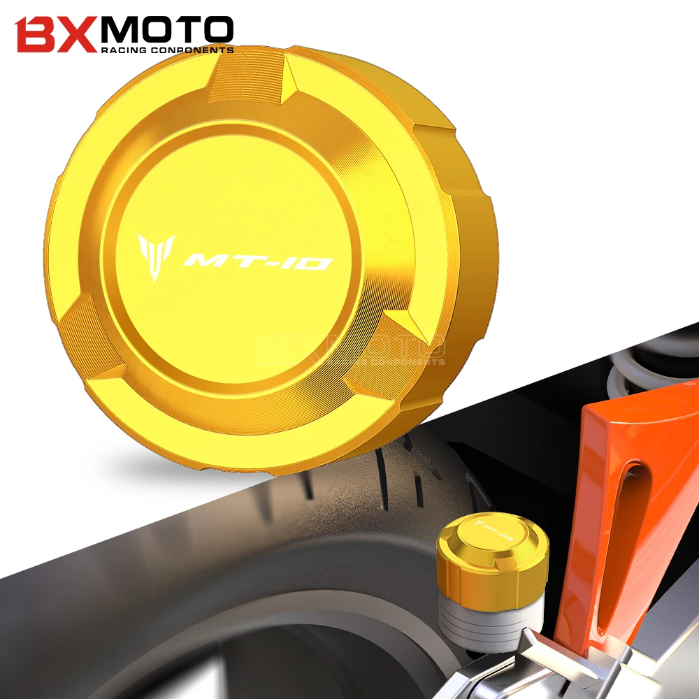 

Motorcycle Accessories Rear Brake Fluid Reservoir Cap Oil Tank Cover Fit For YAMAHA MT-10 2015 2016 2017 2018 2019 With Logo