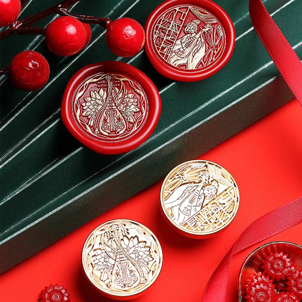 

Round Sealing Wax Stamp Head for Scrapbooking Envelopes Wedding Invitations Scrapbooking Stamps Head DIY Envelope Craft Gifts