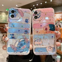 disney stitch cute cartoon phone cases for iphone 13 12 11 pro max xr xs max x 78plus 2022 lady girl soft silicone cover gift