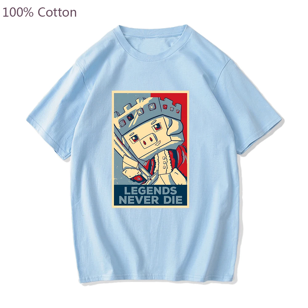 Ranboo Technoblade Merch T-shirt Legends Never Dies Letter Print Tshirt Men/Women Dream SMP T Shirt 100% Cotton Short Sleeve Top images - 6