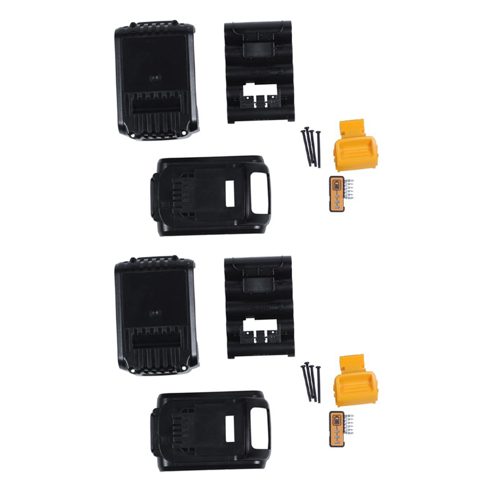 

2 шт., пластиковая батарея DCB200 (без аккумуляторной батареи) для Dewalt, литий-ионная батарея 18 в, 20 в, 3,0 Ач, 4,0 Ач, DCB200