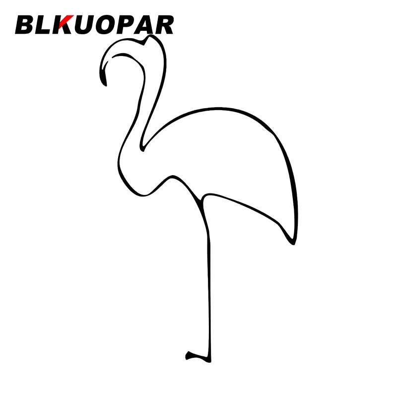 

BLKUOPAR линия фламинго, автомобильные наклейки, простые милые Креативные водонепроницаемые высекальные виниловые наклейки на лобовое стекло,...