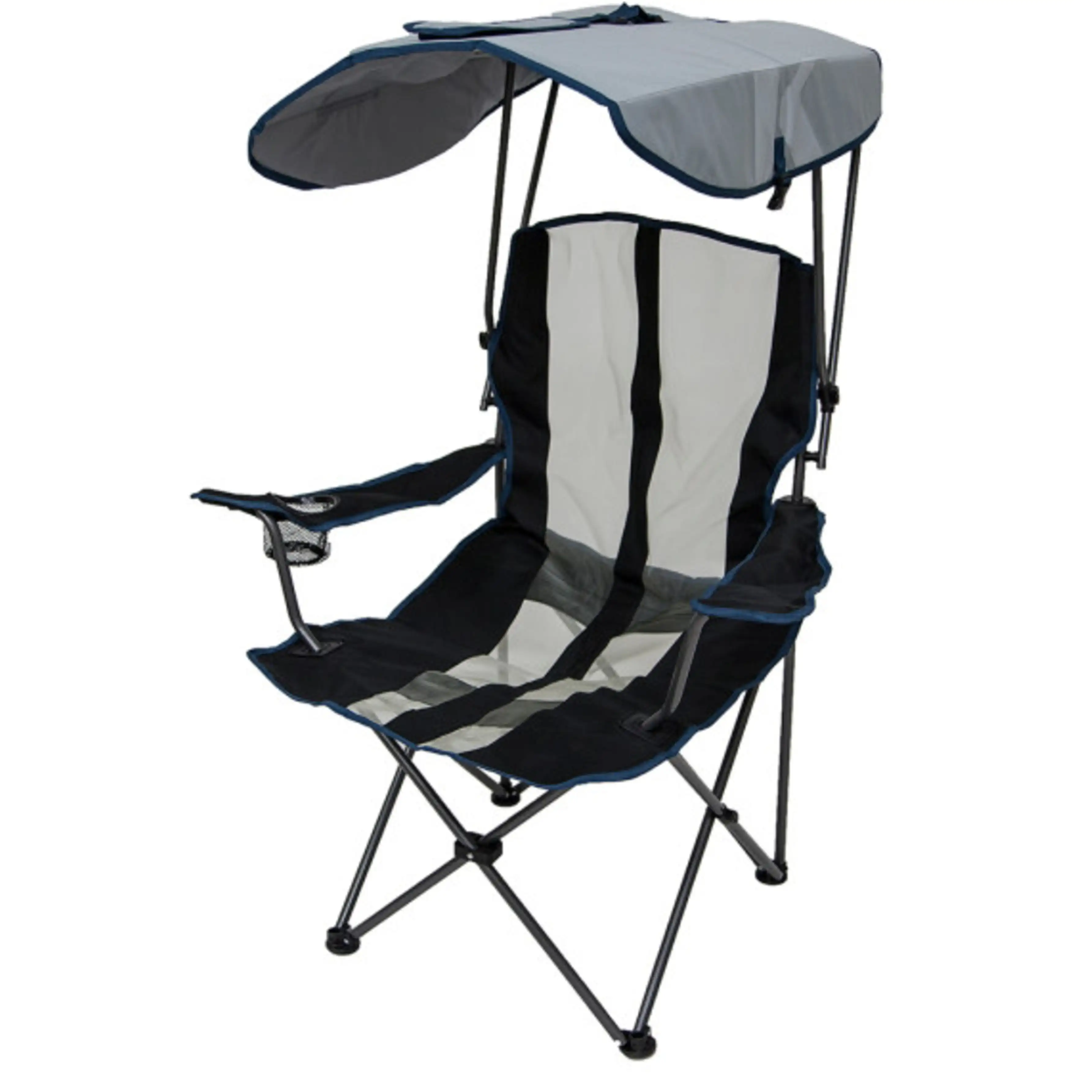 

Оригинальный стул с навесом-складной стул для кемпинга, задних дверей и мероприятий на свежем воздухе-темно-синяя полоса