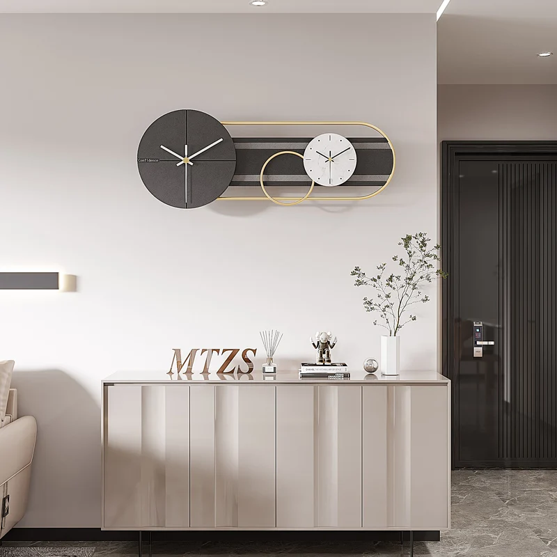 

Настенные часы с механизмом для спальни, кухонные эстетические настенные часы в скандинавском стиле, украшение комнаты, необычные часы в Корейском стиле WW50WC