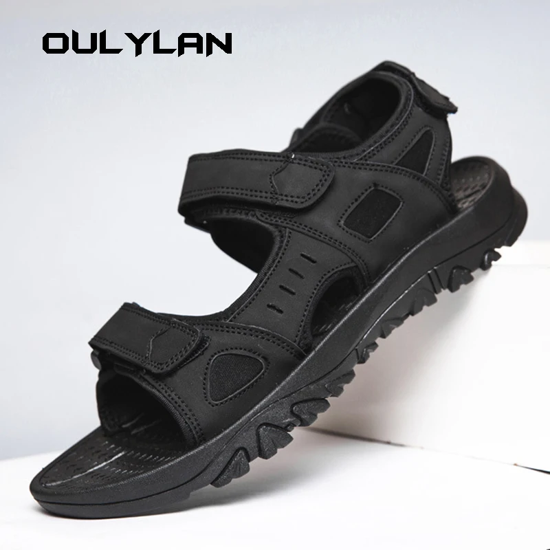 Летние мужские сандалии Oulylan модные пляжные праздничные для отдыха мужчин легкая
