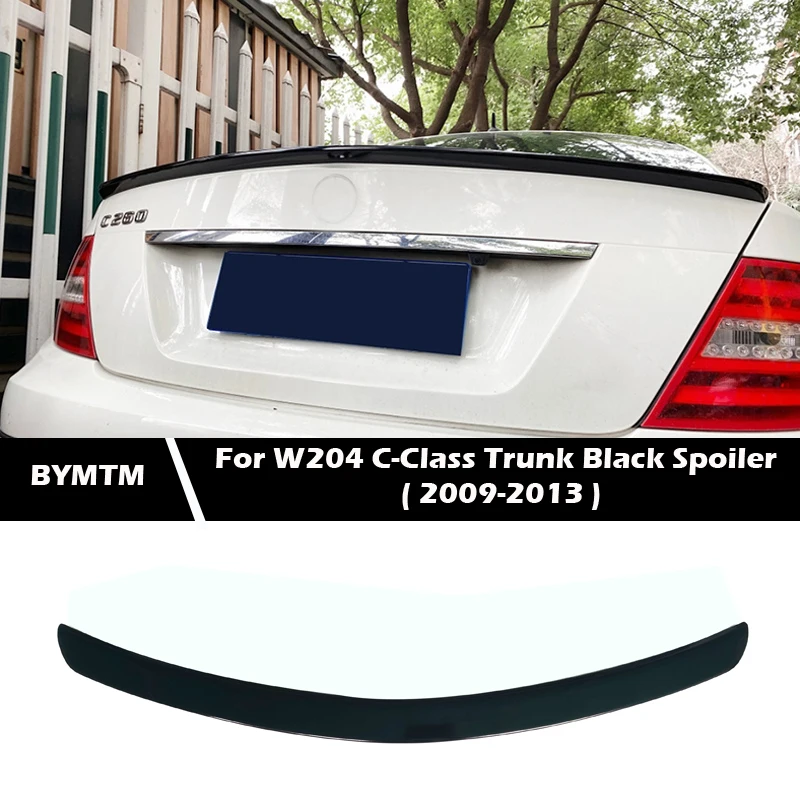 

P Style ABS Black Car Trunks Spoiler tail For BENZ C Class W204 2009-2013
