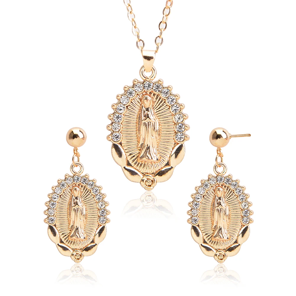 3 шт./набор женские серьги-подвески с изображением Девы Марии